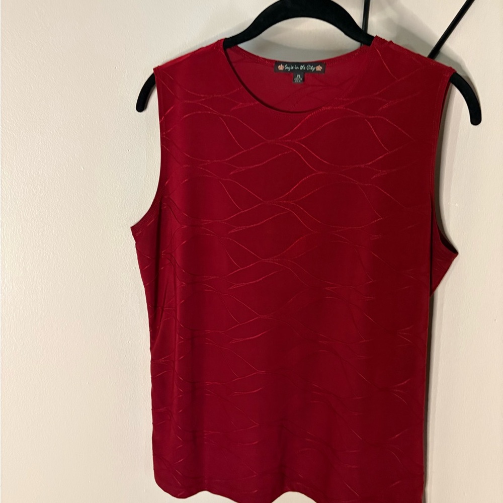 Suzie In The City Vibrant Red Tank Top